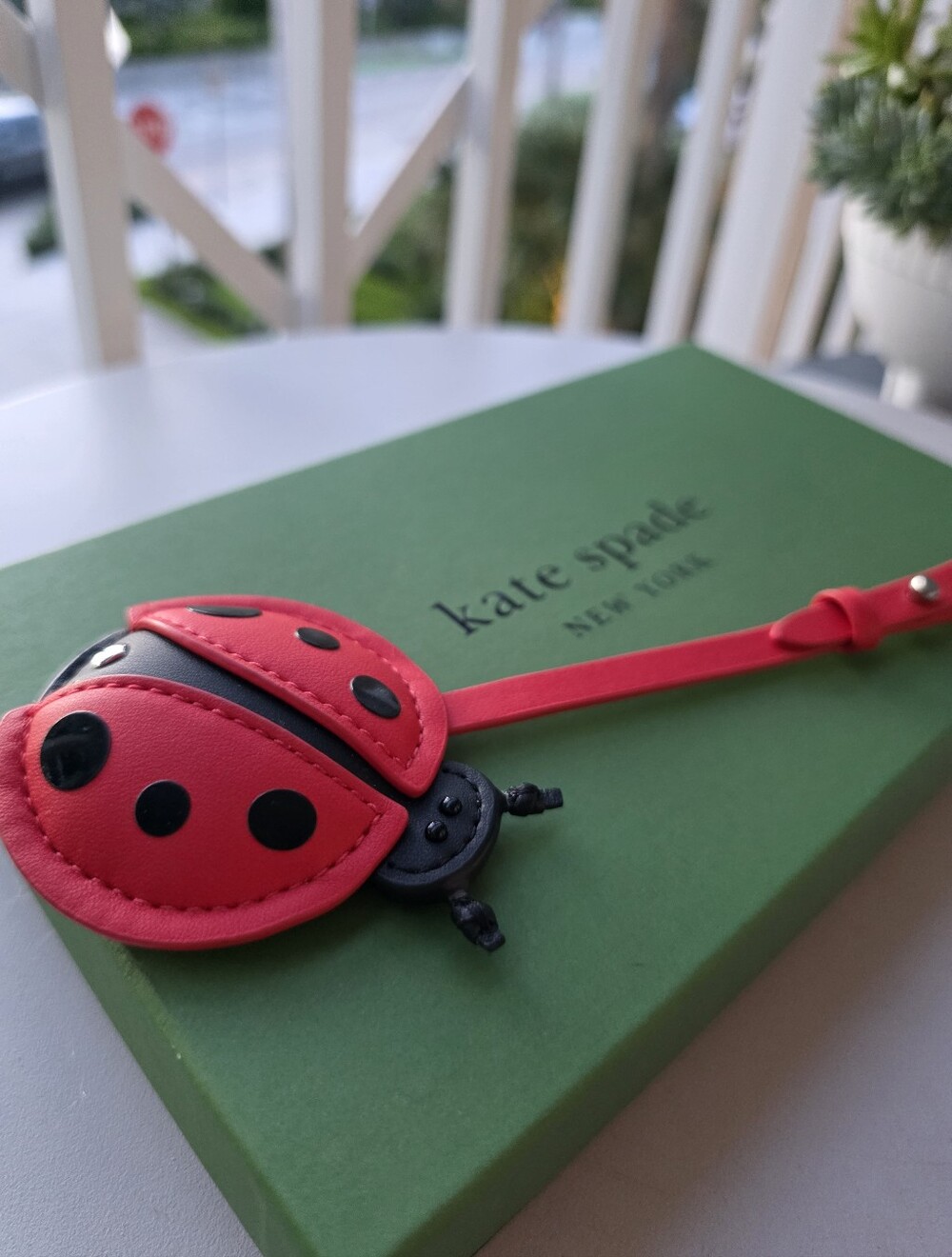 Kate Spade New York Ladybug Leather Wristlet Bag Charm -new - Picture 5 of 6